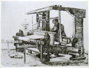 The Weaver at His Loom by Vincent van Gogh